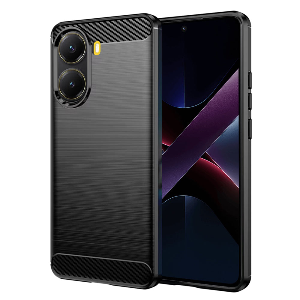 Pouzdro pro Xiaomi Poco X7 Pro, Techsuit, Carbon, Černé