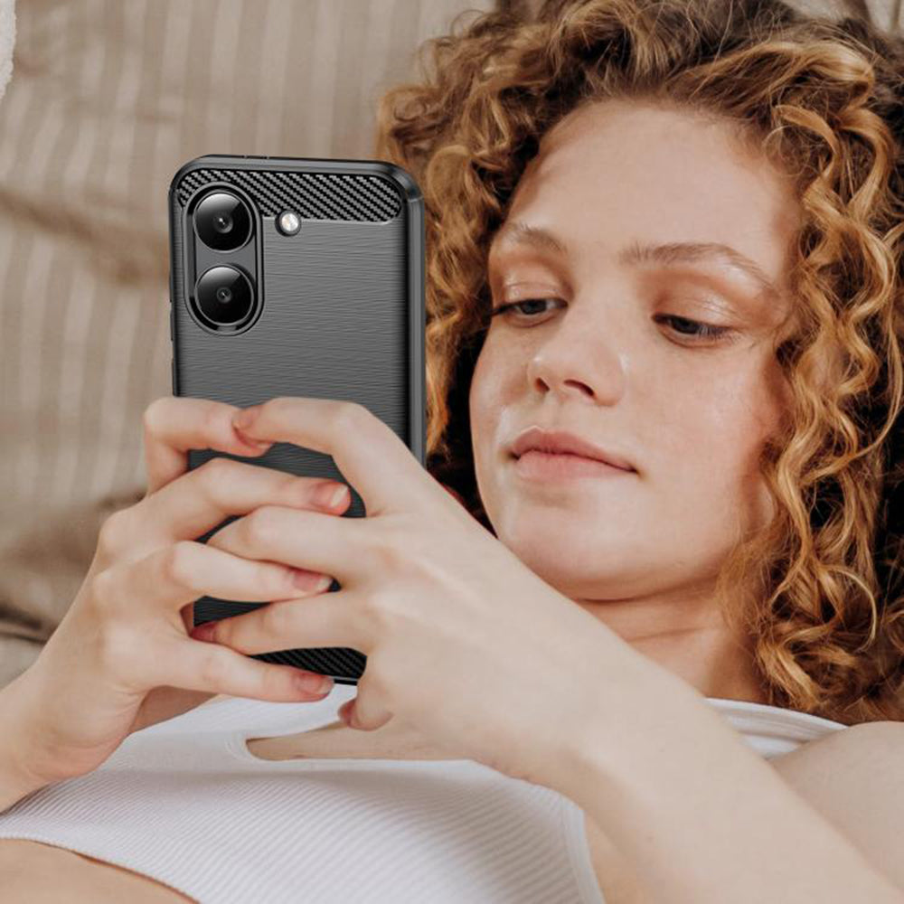 Pouzdro pro Xiaomi Poco X8 Pro, Techsuit, Carbon, Černá