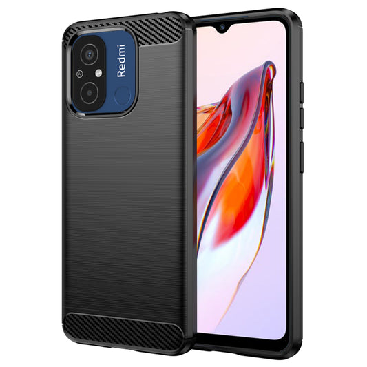 Pouzdro pro Xiaomi Redmi 12C, Techsuit, Carbon, Černé