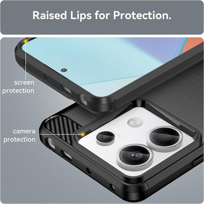 Pouzdro pro Xiaomi Redmi 13C 5G / 13C / Poco C65, Techsuit, Carbon, Černé