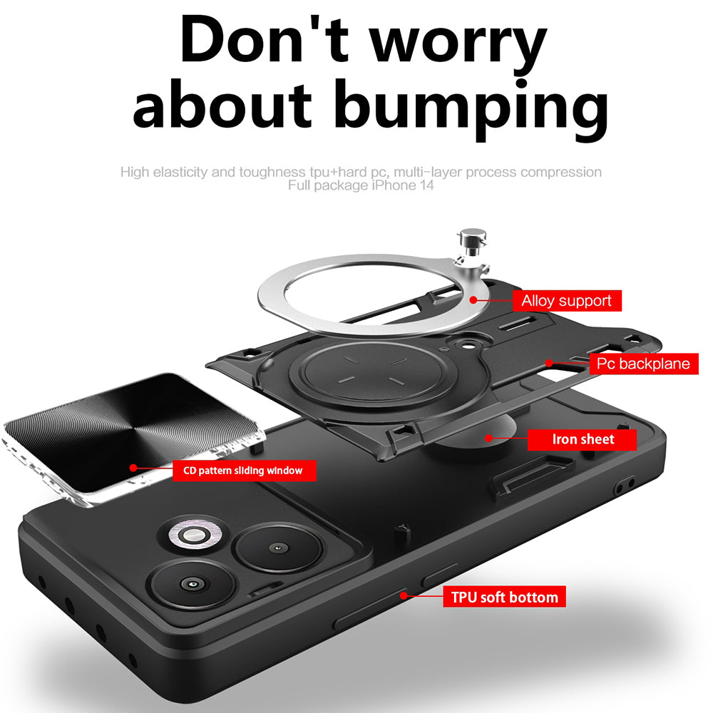 Pouzdro pro Xiaomi Redmi 13C 5G, Techsuit, CamGuard Pro, Modré