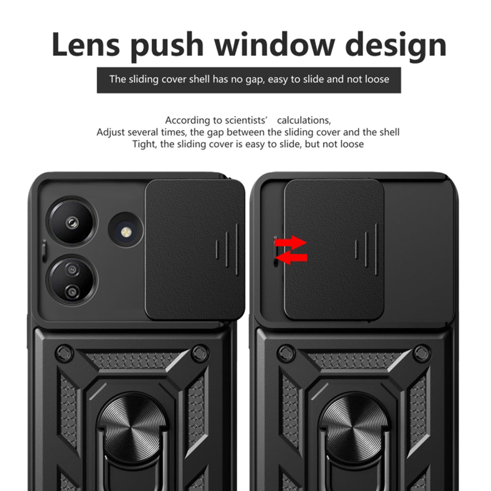 Pouzdro pro Xiaomi Redmi 13C 5G, Techsuit, CamShield, Černé