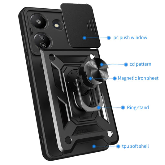 Pouzdro pro Xiaomi Redmi 13C 5G, Techsuit, CamShield, Růžové