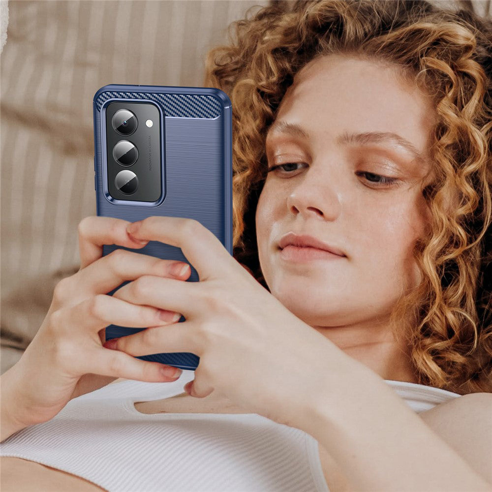 Pouzdro pro Xiaomi Redmi 15 5G / 15 4G, Techsuit, Carbon, Modrá