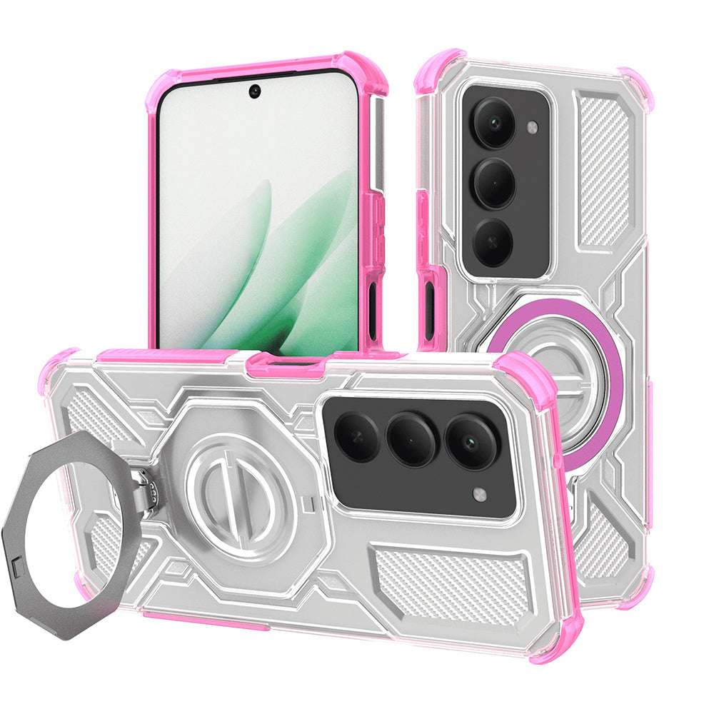 Pouzdro pro Xiaomi Redmi 15 5G / 15 4G, Techsuit, Carbon Shield Pro, Růžová