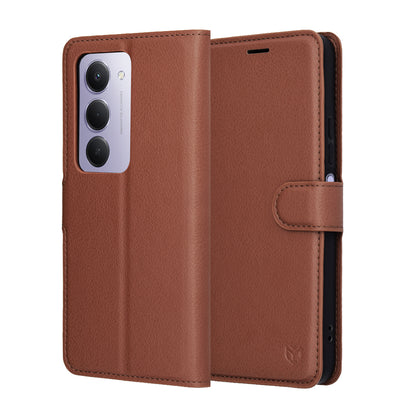 Pouzdro pro Xiaomi Redmi 15 5G / 15 4G, Techsuit, Leather Folio, hnědá