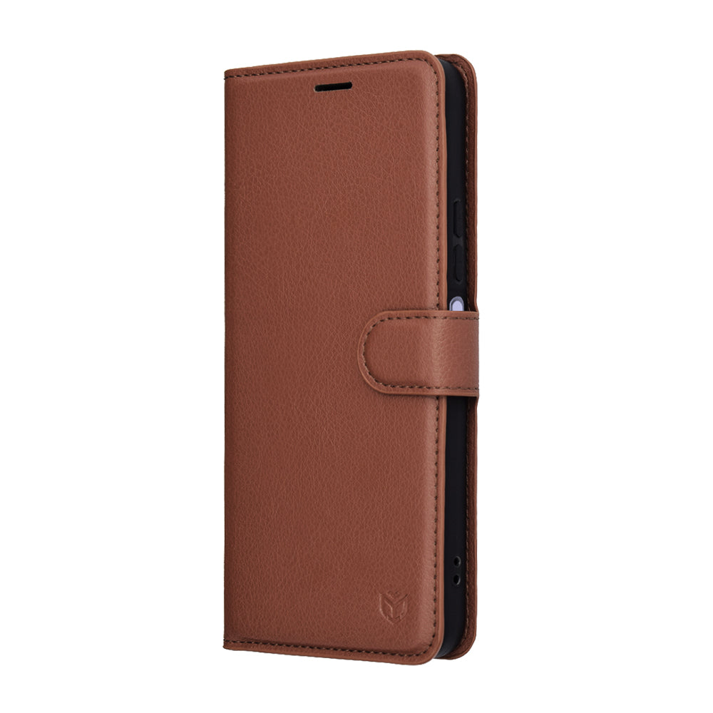 Pouzdro pro Xiaomi Redmi 15 5G / 15 4G, Techsuit, Leather Folio, hnědá
