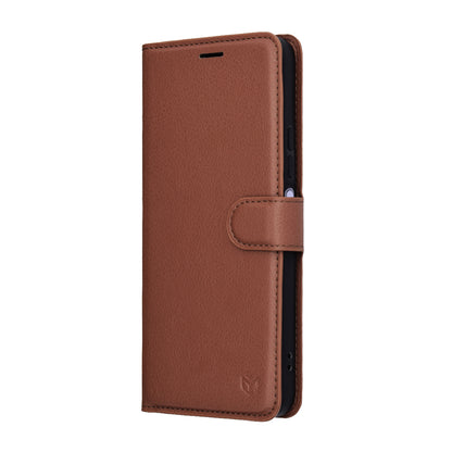 Pouzdro pro Xiaomi Redmi 15 5G / 15 4G, Techsuit, Leather Folio, hnědá
