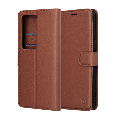Pouzdro pro Xiaomi Redmi 15 5G / 15 4G, Techsuit, Leather Folio, hnědá