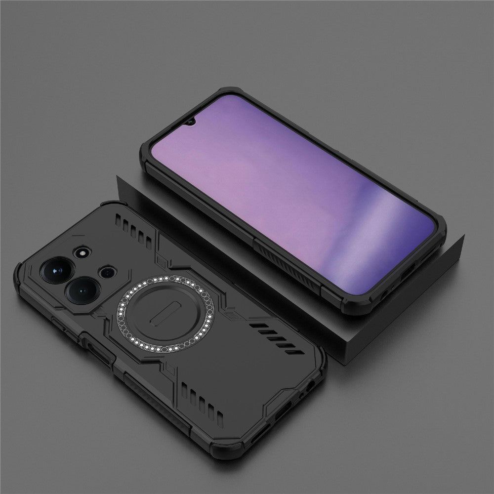MagSafe pouzdro pro Xiaomi Redmi 15C 5G / 15C 4G, Techsuit, ArmorMag, Černá
