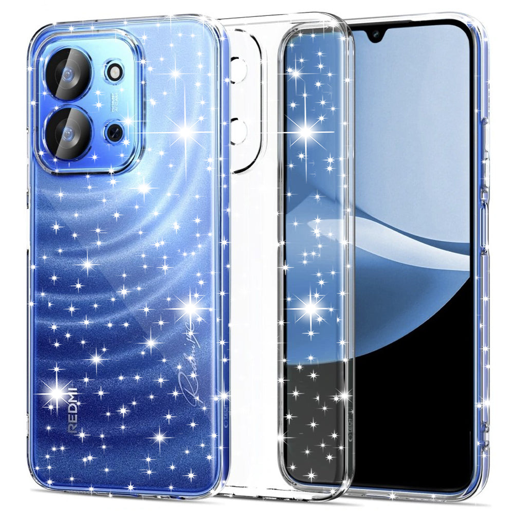Pouzdro pro Xiaomi Redmi 15C 5G / 15C 4G, Techsuit, SparkleSkin, Průhledné
