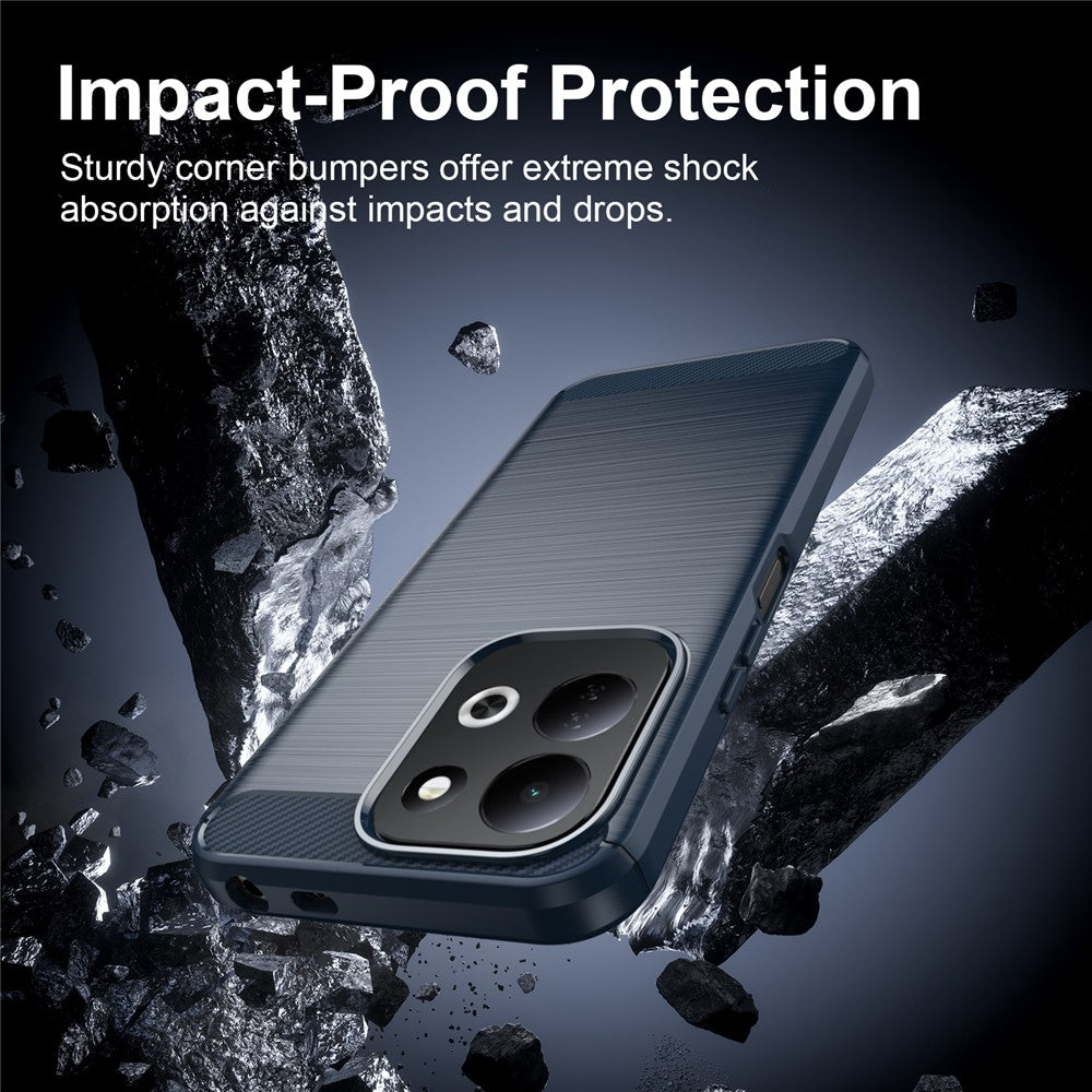 Pouzdro pro Xiaomi Redmi 17 5G / 17 4G, Techsuit, Carbon, Modré
