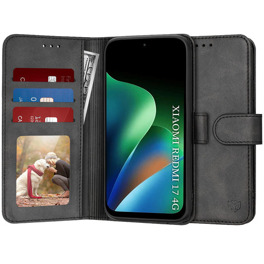 Pouzdro pro Xiaomi Redmi 17 5G / 17 4G, Techsuit, Diary Book, Černé