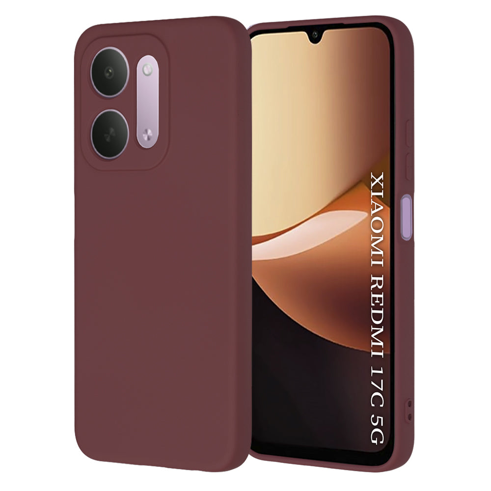 Pouzdro pro Xiaomi Redmi 17C 5G, Techsuit, SoftFlex, vínové