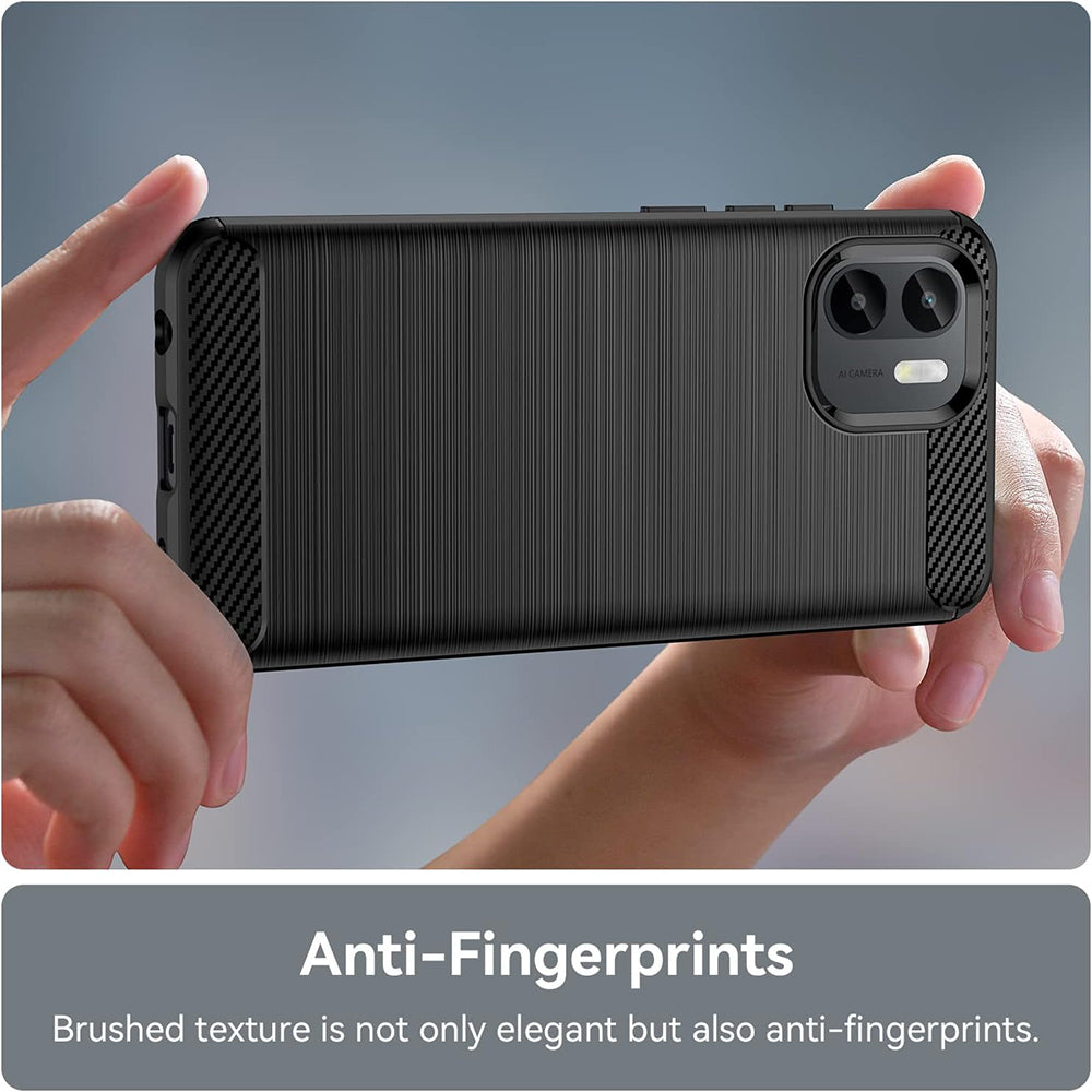 Pouzdro pro Xiaomi Redmi A2+ / A1+, Techsuit, Carbon, Černá