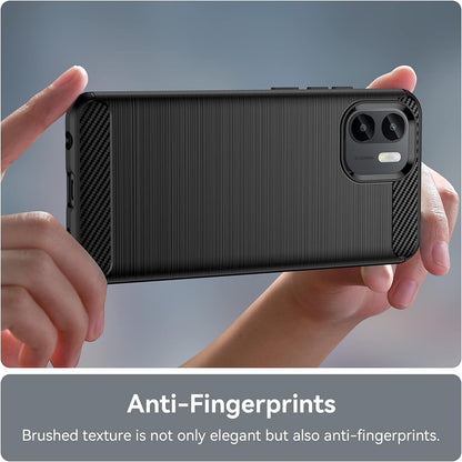 Pouzdro pro Xiaomi Redmi A2+ / A1+, Techsuit, Carbon, Černá