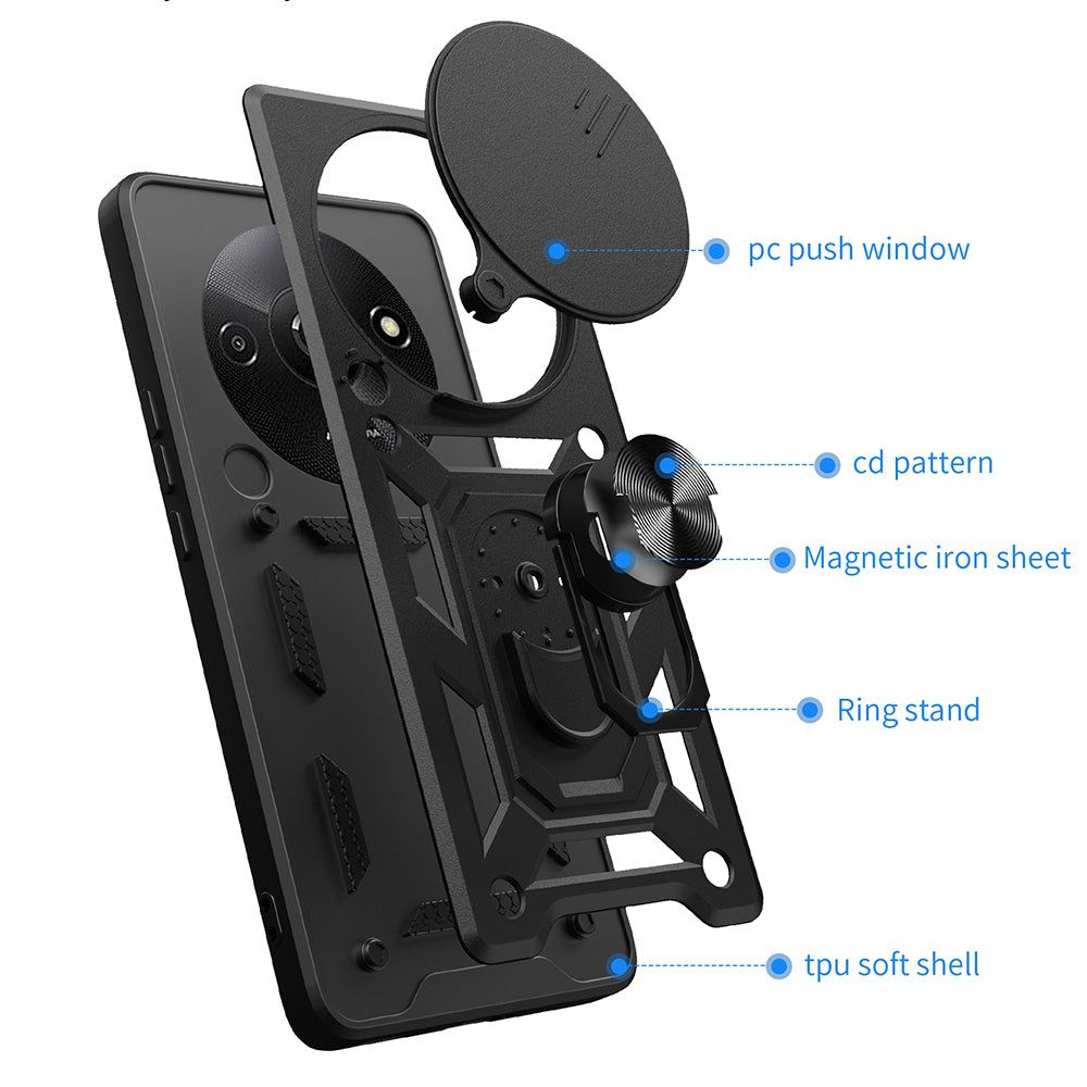 Pouzdro pro Xiaomi Redmi A3x / A3, Techsuit, CamShield, Černá