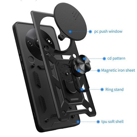 Pouzdro pro Xiaomi Redmi A3x / A3, Techsuit, CamShield, Černá