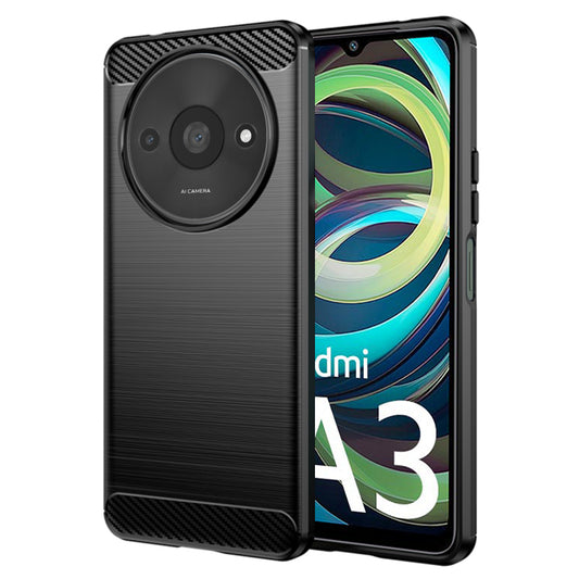 Pouzdro pro Xiaomi Redmi A3x / A3, Techsuit, Carbon, Černé