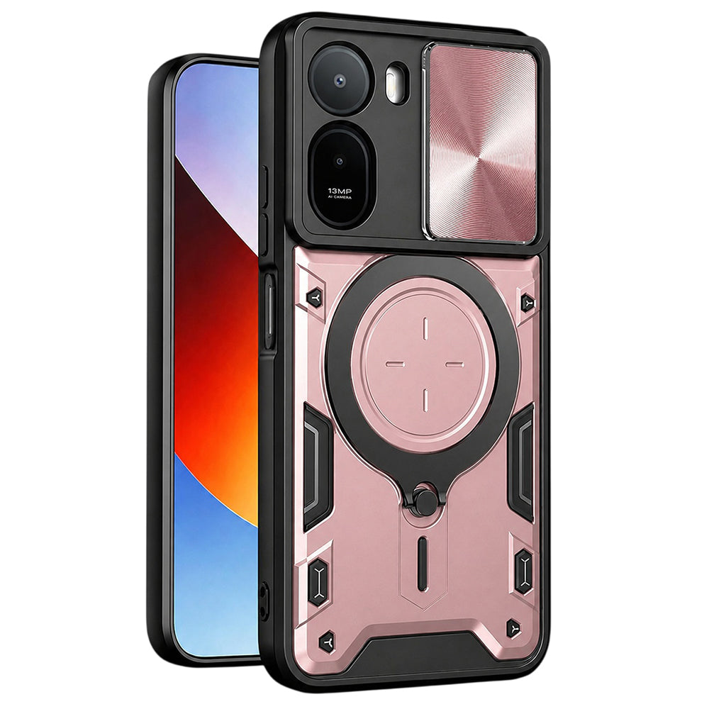 Pouzdro pro Xiaomi Redmi A7 Pro 4G, Techsuit, CamGuard Pro, Růžovo-zlaté