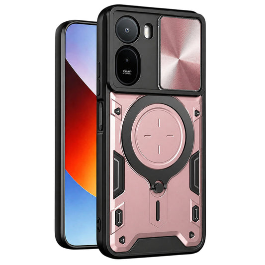 Pouzdro pro Xiaomi Redmi A7 Pro 4G, Techsuit, CamGuard Pro, Růžovo-zlaté