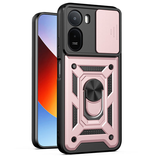 Pouzdro pro Xiaomi Redmi A7 Pro 4G, Techsuit, CamShield, Růžově zlaté