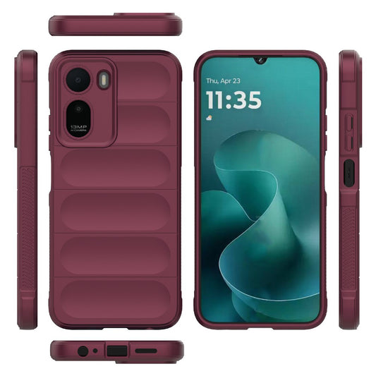 Pouzdro pro Xiaomi Redmi A7 Pro 4G, Techsuit, Magic Shield, Tmavě červená