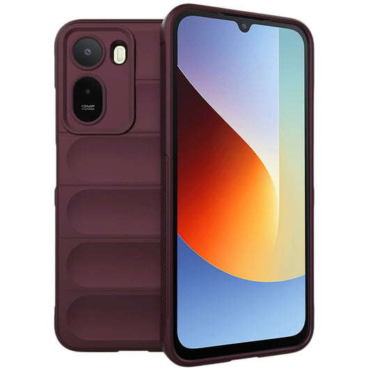 Pouzdro pro Xiaomi Redmi A7 Pro 4G, Techsuit, Magic Shield, Tmavě červená