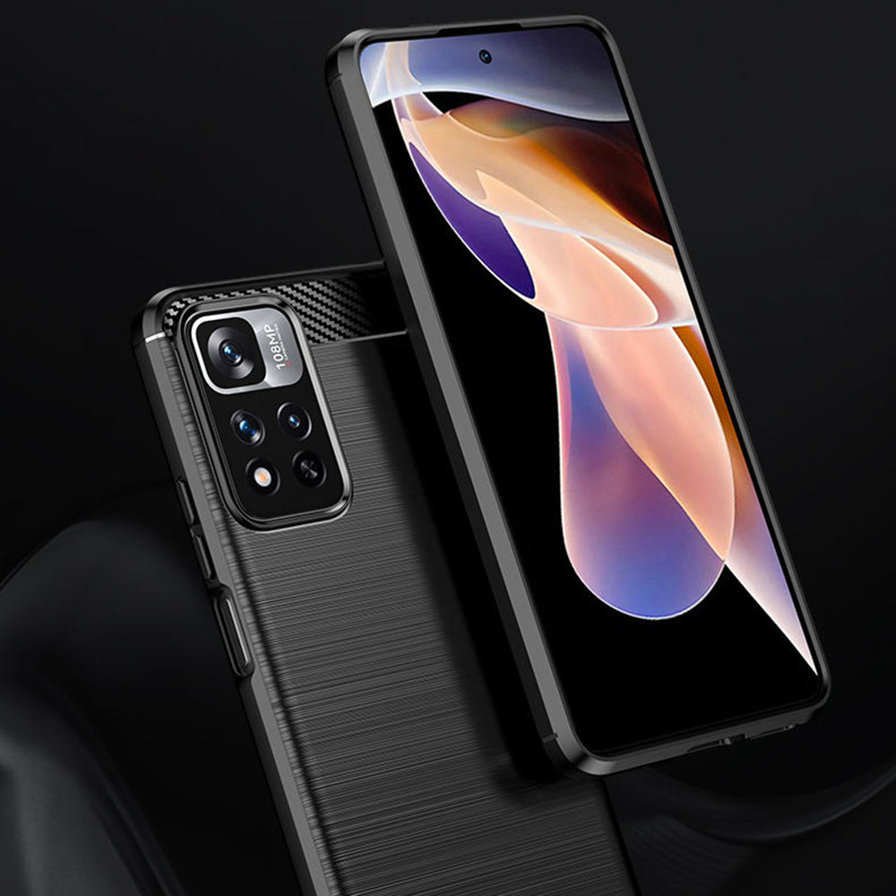 Pouzdro pro Xiaomi Redmi Note 11 Pro+ 5G, Techsuit, Carbon, Černé