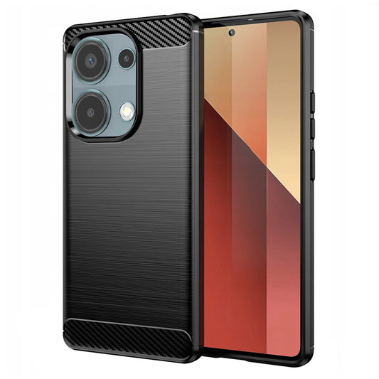 Pouzdro pro Xiaomi Redmi Note 13 Pro 4G / Poco M6 Pro 4G, Techsuit, Carbon, Černé