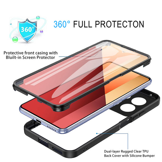Pouzdro pro Xiaomi Redmi Note 13 Pro 4G / Poco M6 Pro 4G, Techsuit, ColorVerse 360, Černé