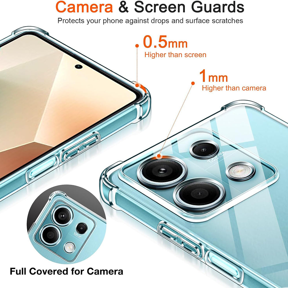 Pouzdro pro Xiaomi Redmi Note 13 Pro 4G / Poco M6 Pro 4G, Techsuit, Odolné proti nárazům, Průhledné