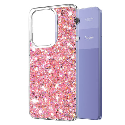 Pouzdro pro Xiaomi Redmi Note 13 Pro 4G / Poco M6 Pro 4G, Techsuit, Třpytivý Glitter, Růžové