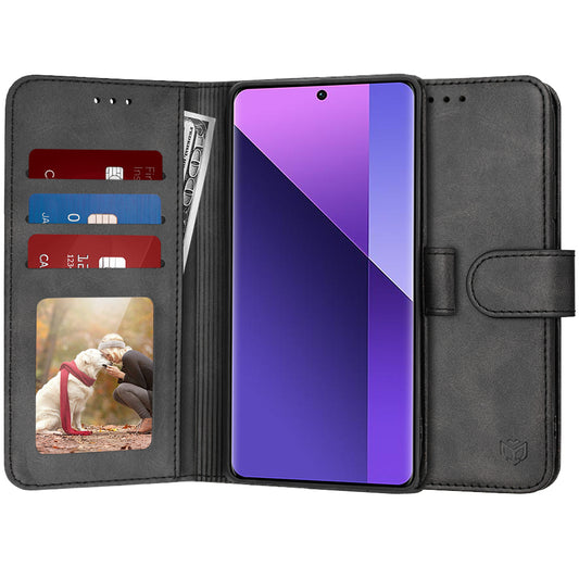 Pouzdro pro Xiaomi Redmi Note 13 Pro+, Techsuit, Diary Book, Černé