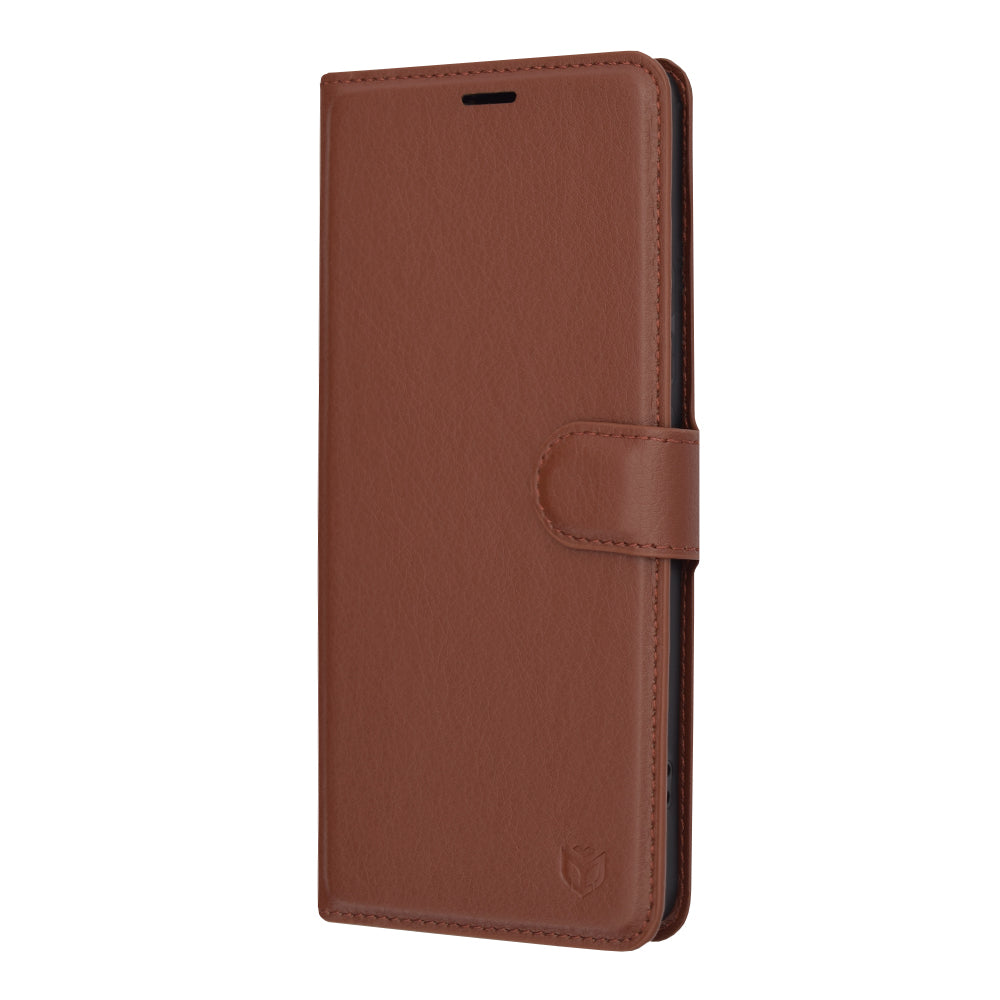 Pouzdro pro Xiaomi Redmi Note 13 Pro+, Techsuit, kožené folio, hnědé