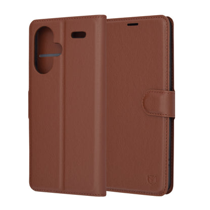 Pouzdro pro Xiaomi Redmi Note 13 Pro+, Techsuit, kožené folio, hnědé