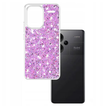 Pouzdro pro Xiaomi Redmi Note 13 Pro+, Techsuit, Třpytivý třpyt, Magenta