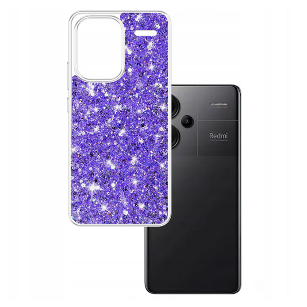 Pouzdro pro Xiaomi Redmi Note 13 Pro+, Techsuit, Třpytivý Glitter, Fialové