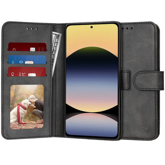 Pouzdro pro Xiaomi Redmi Note 14 4G (Regionální), Techsuit, Diary Book, Černé