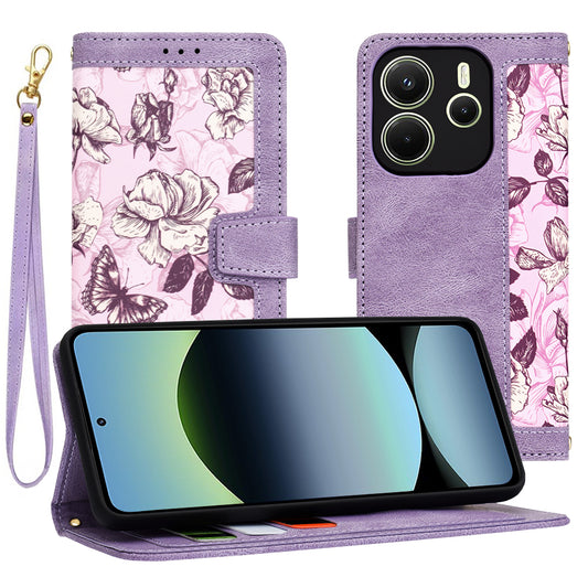 Pouzdro pro Xiaomi Redmi Note 14 4G (Regionální), Techsuit, FlipCraft, Fialové