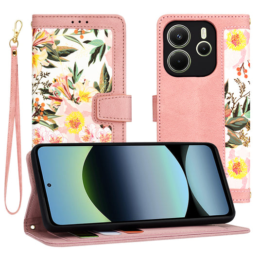 Pouzdro pro Xiaomi Redmi Note 14 4G (Regionální), Techsuit, FlipCraft, Růžové