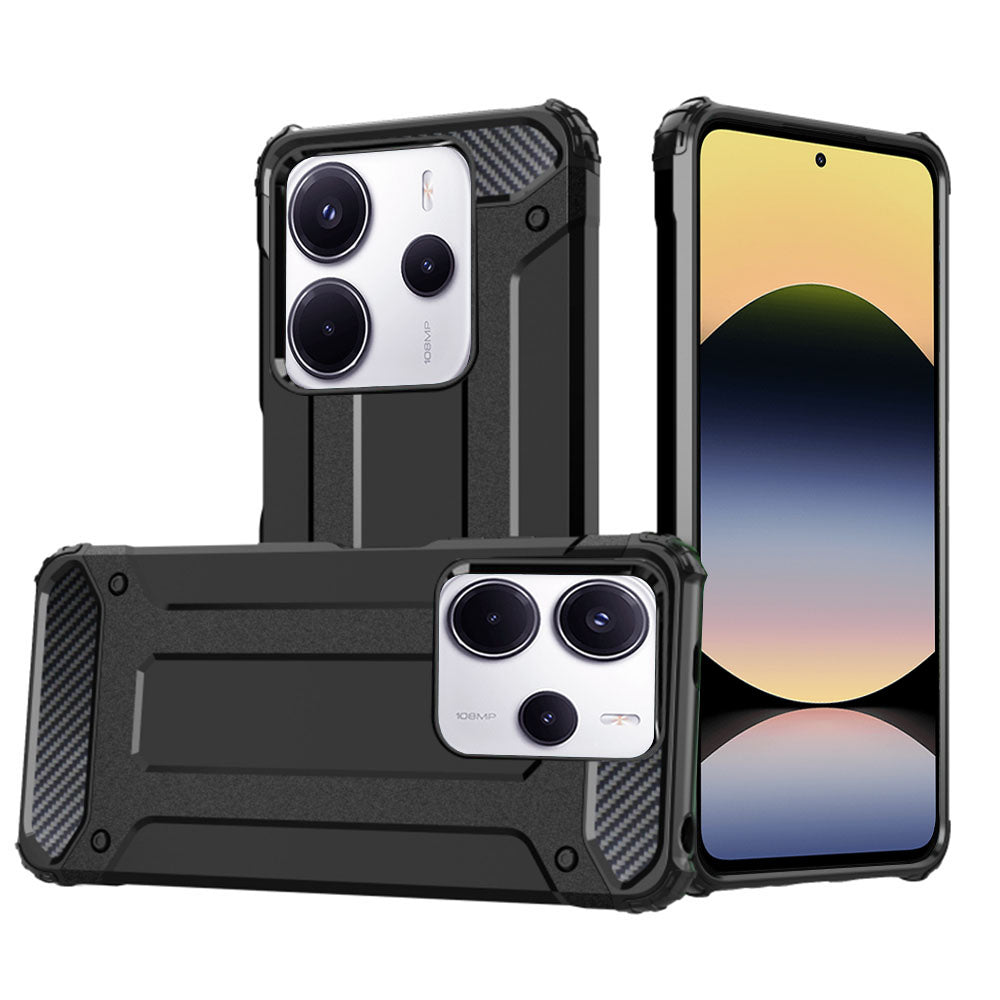 Pouzdro pro Xiaomi Redmi Note 14 4G (Regionální), Techsuit, Hybrid Armor, Černé
