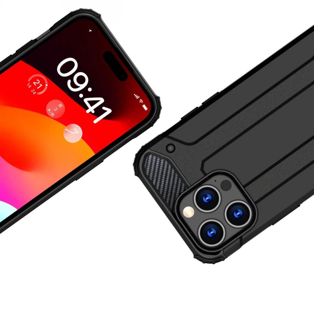 Pouzdro pro Xiaomi Redmi Note 14 4G (Regionální), Techsuit, Hybrid Armor, Černé