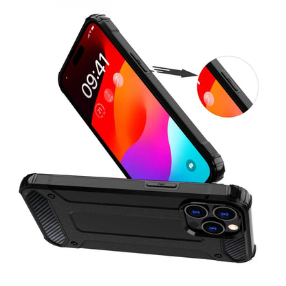 Pouzdro pro Xiaomi Redmi Note 14 4G (Regionální), Techsuit, Hybrid Armor, Černé