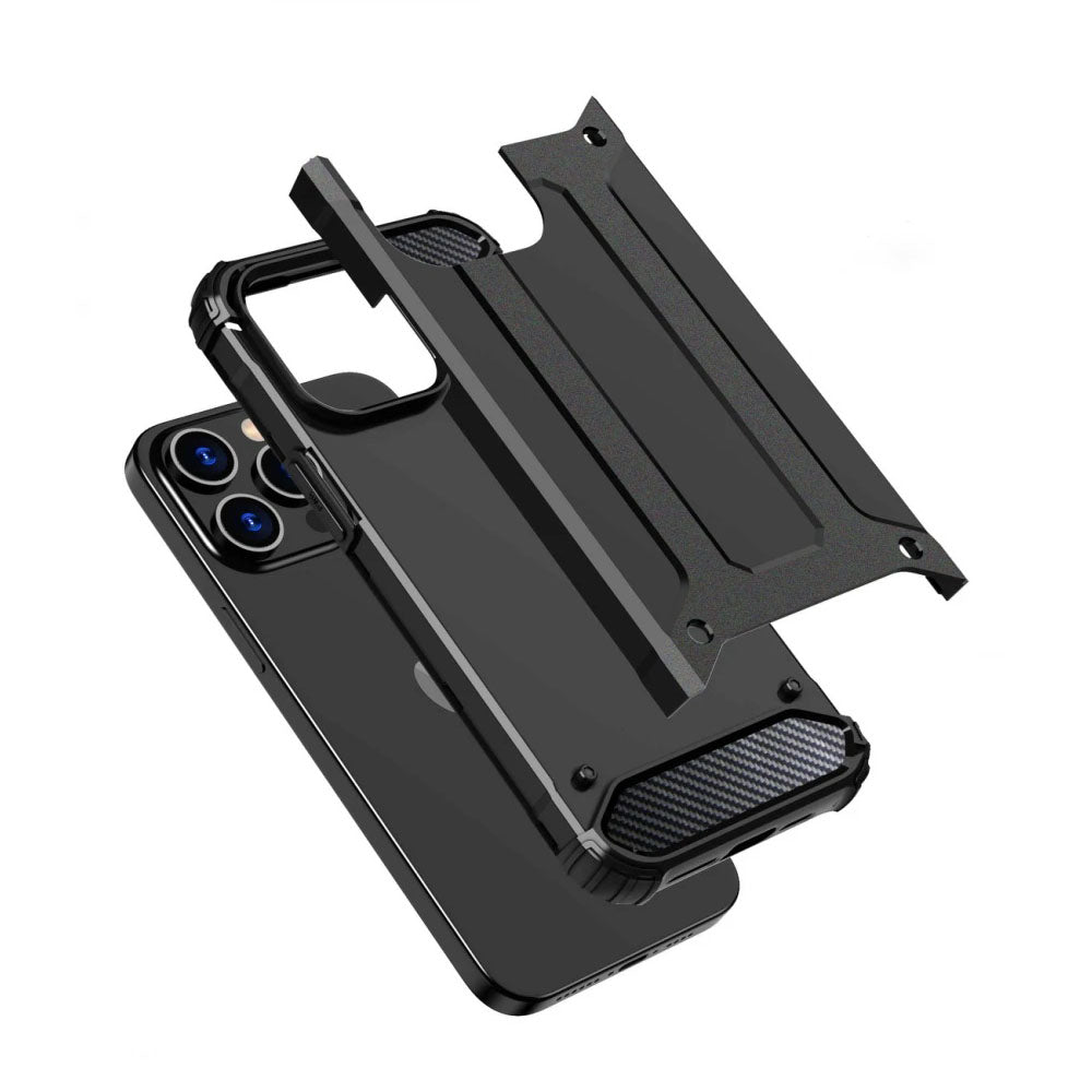 Pouzdro pro Xiaomi Redmi Note 14 4G (Regionální), Techsuit, Hybrid Armor, Černé