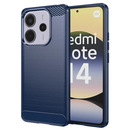 Pouzdro pro Xiaomi Redmi Note 14 4G (Standard), Techsuit, Carbon, Modrá