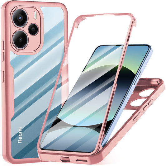 Pouzdro pro Xiaomi Redmi Note 14 4G (Standard), Techsuit, ColorVerse 360, Růžové