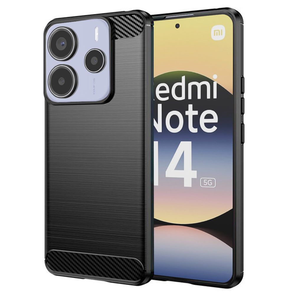 Pouzdro pro Xiaomi Redmi Note 14 5G, Techsuit, Carbon, Černé