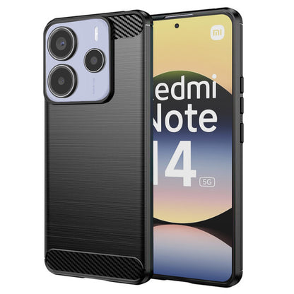 Pouzdro pro Xiaomi Redmi Note 14 5G, Techsuit, Carbon, Černé