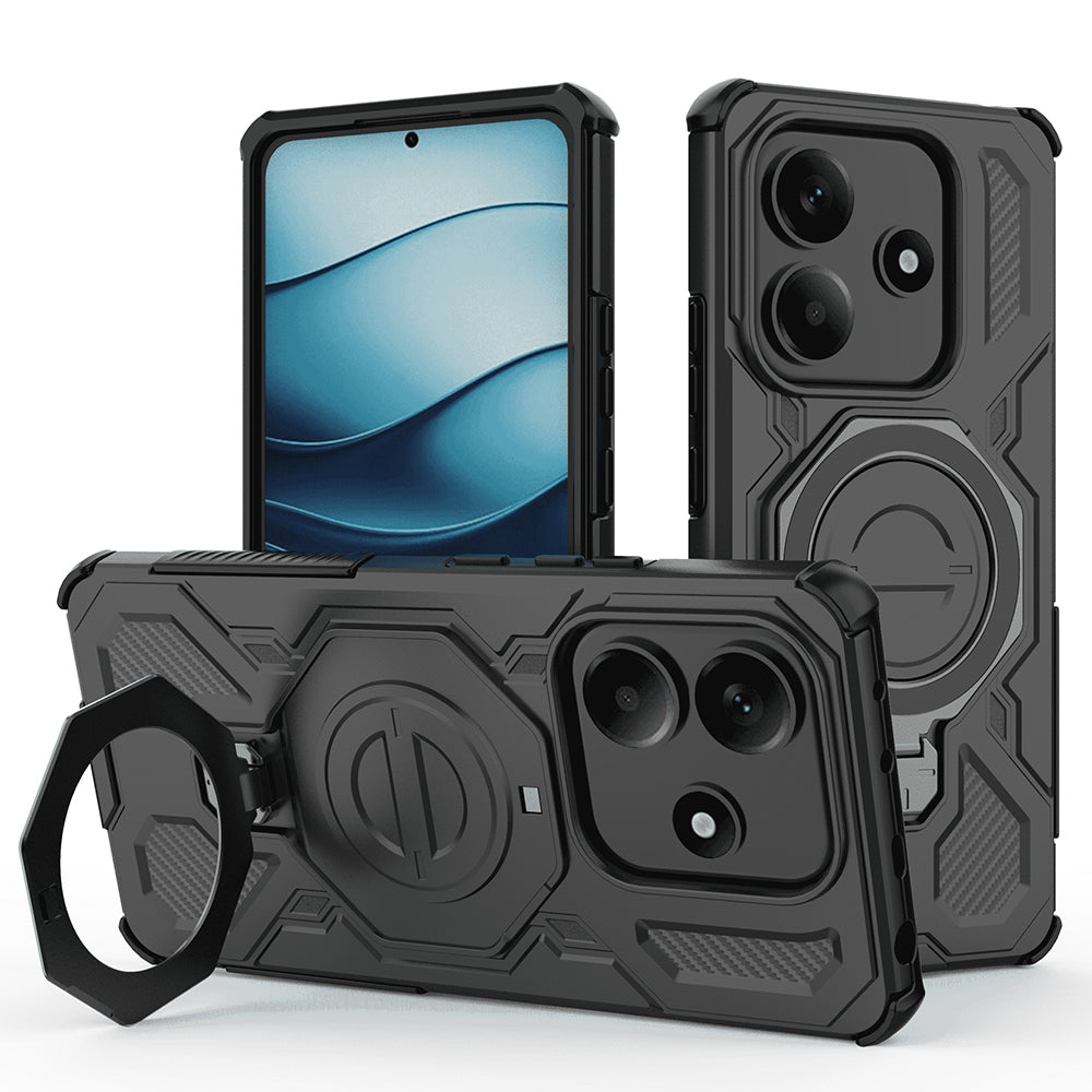 Case for Xiaomi Redmi Note 14 5G, Techsuit, Carbon Shield Pro, Black